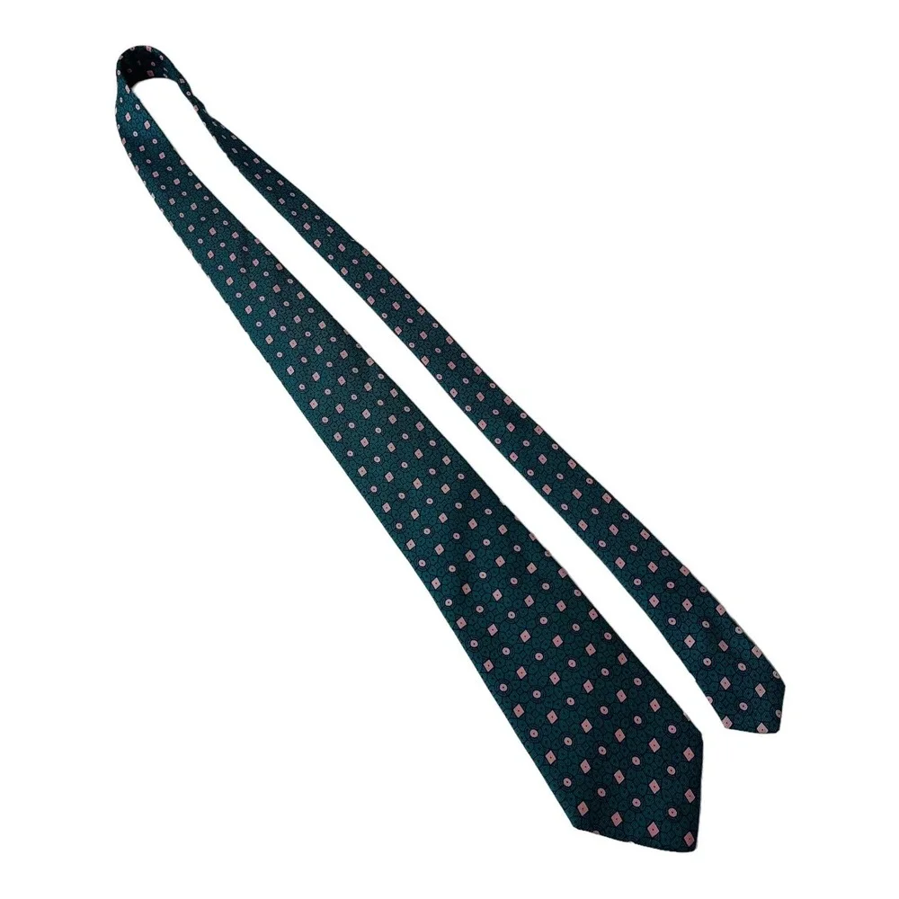 Gitman Bros for The Hound Blue & Pink Floral Pure Silk Neck Tie Size 3.5